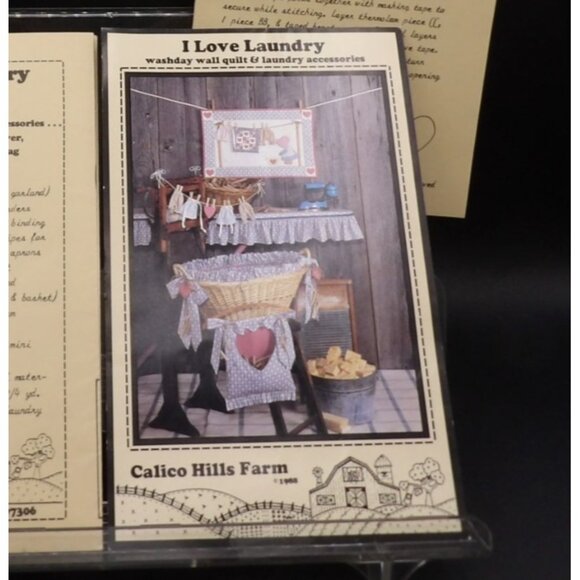 I Love Laundry Washday Wall Quilt & Laundry Accessories Pattern By Calico Hills - Picture 1 of 2